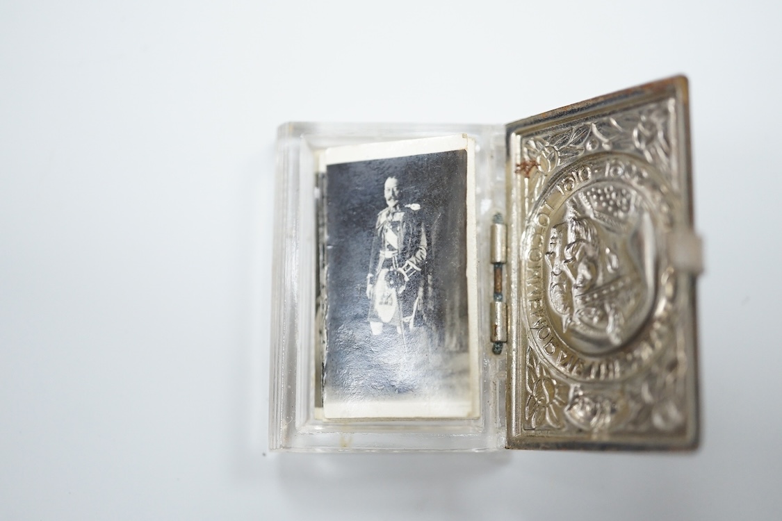 A quantity of assorted medals, an Essex crystal button, badges and ephemera